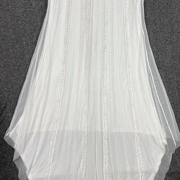 Lulus Stunning Vow White Beaded Sequin Maxi Dress Size L NWT - Picture 12 of 16